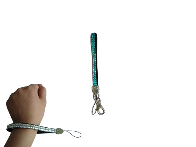 Aqua - Indicolite Rhinestone Keychain Bracelet