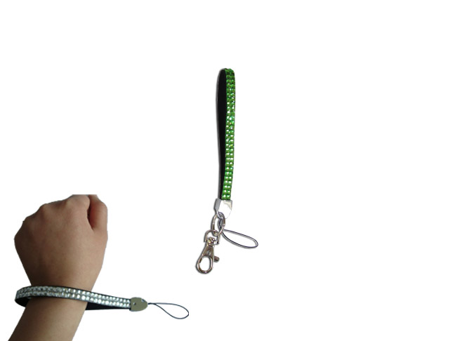 Light Green - Peridot Rhinestone Keychain Bracelet