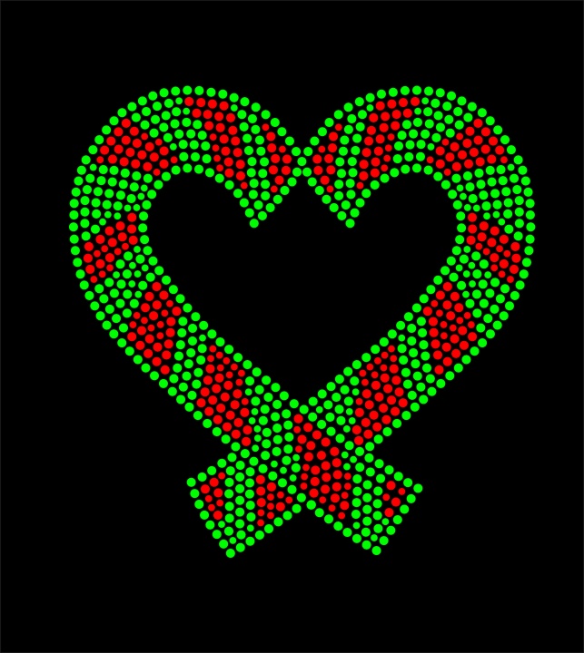 CC-XMS017 Candy Cane Heart