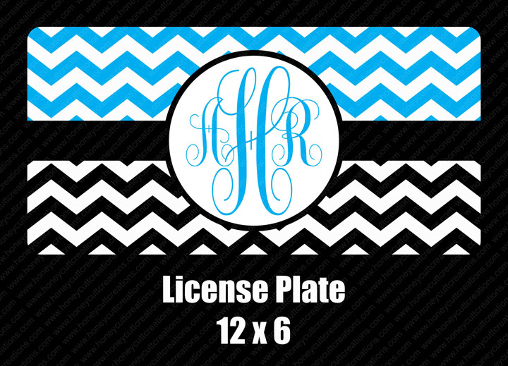 RH-License Plate Chevron Vector