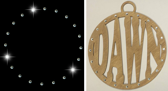 Christmas Ornament Stoned Outline - Click Image to Close