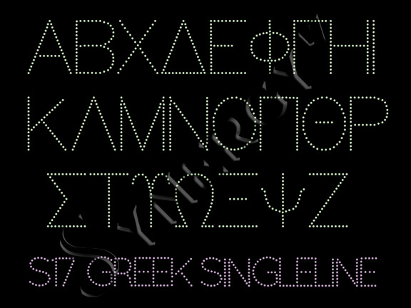 S17 Greek SingleLine Font