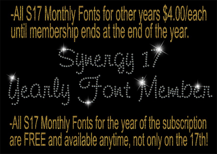 S17 - Font of the Month Yearly Membership Jan-Dec S17 - Font of the Month Yearly Membership Jan-Dec
