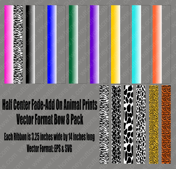 RH-Half Center Fade Animal Print Add-On Vector Pack