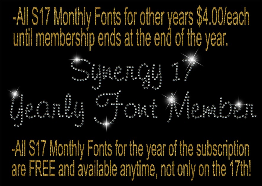 S17 Monthly Font Members