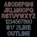 S17 2 Line Outline Font