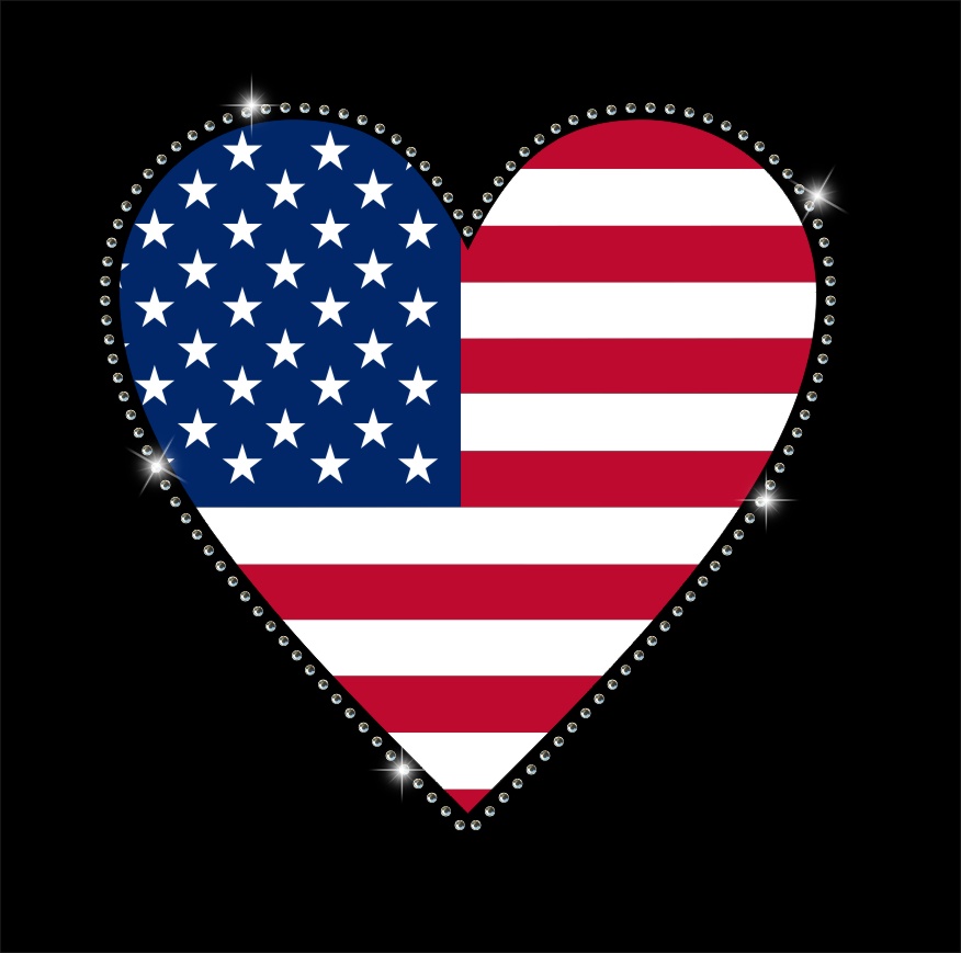 American Flag Heart