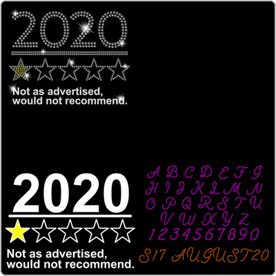 S17 August20 Font and 2020 1-Star Not Recommended