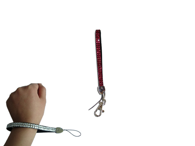 Hot Pink - Fuchsia Rhinestone Keychain Bracelet
