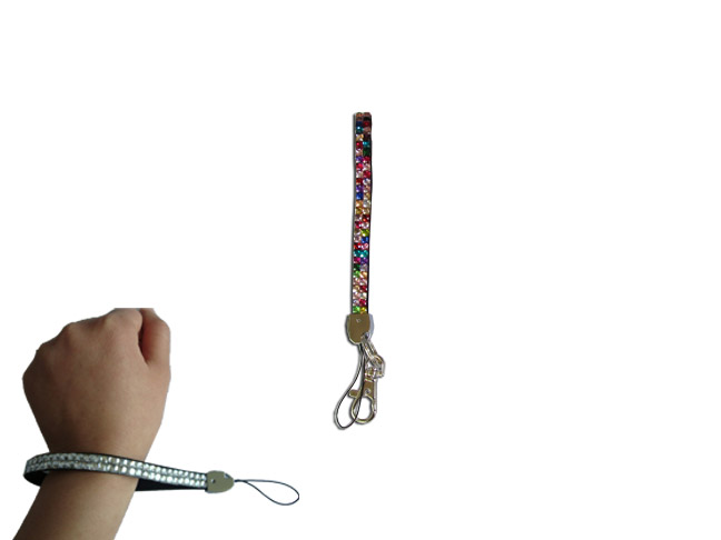 Rainbow - Multi-Color Rhinestone Keychain Bracelet