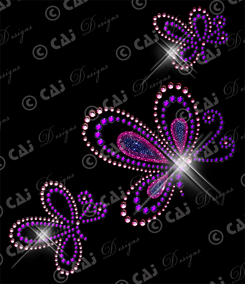 CAJ-BT100 Trio of Butterflies - Click Image to Close