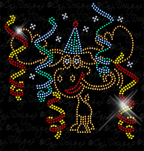 CAJ-N501 Happy Deer Rhinestoned - Click Image to Close