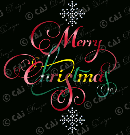 CAJ-D109 Merry Christmas Scroll