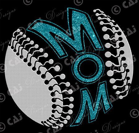 CAJ-G203 Baseball Mom Logo Vinyl