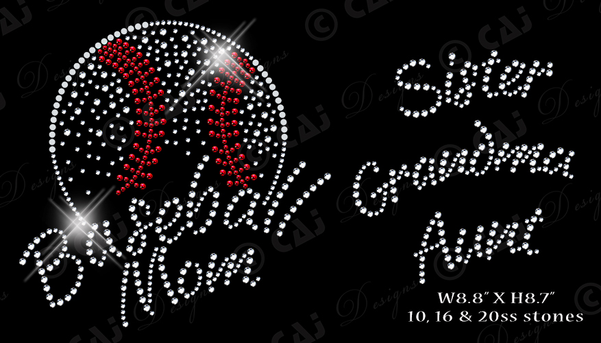 CAJ-G213 Rhinestone Baseball Mom Pack