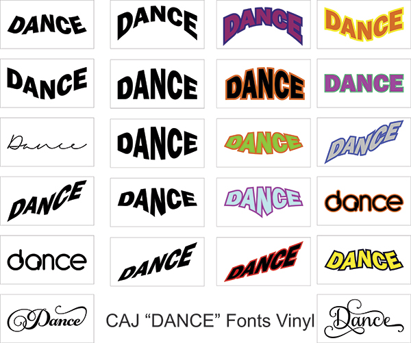 CAJ-J106 Dance Fonts Vinyl - Click Image to Close