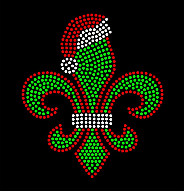 CC-XMS010 Fleur De Lys Santa Hat
