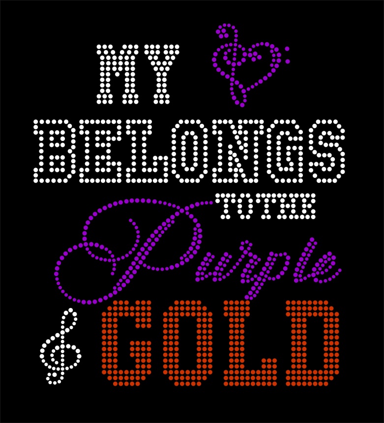 Heart Purple And Gold