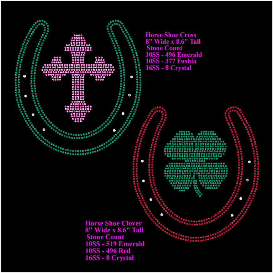 JS-Horse Shoe Cross and Clover - Click Image to Close