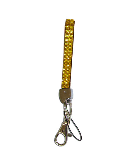 Gold - Rhinestone Keychain - Click Image to Close