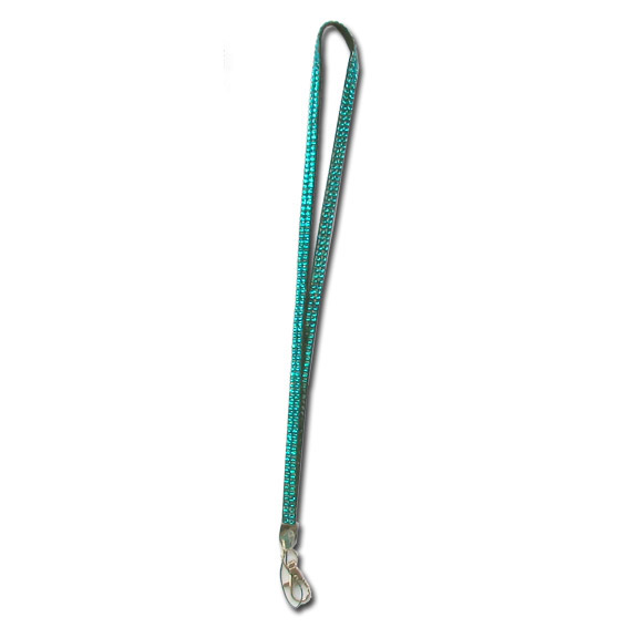 Teal - Blue Zircon Rhinestone Lanyard - Click Image to Close