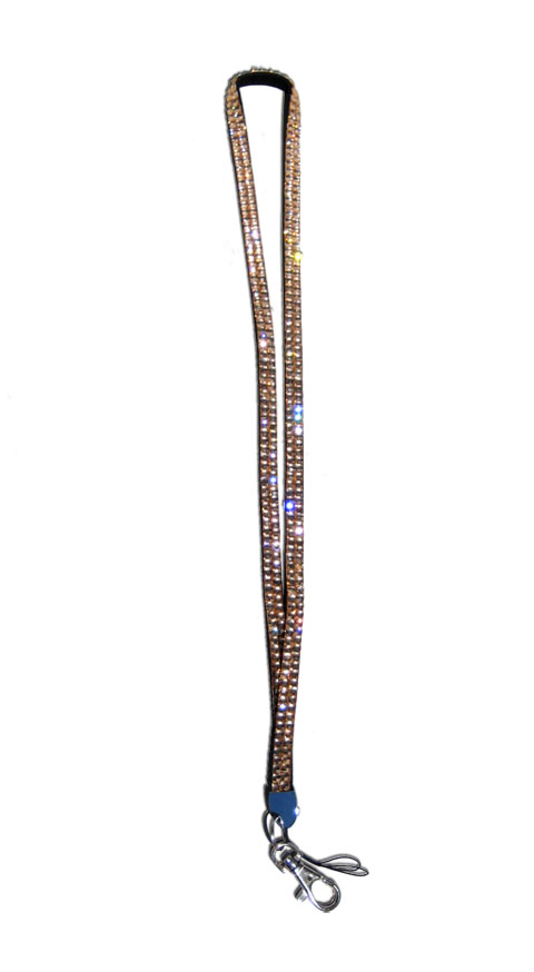 Light Colorado Topaz - Rhinestone Lanyard - Click Image to Close