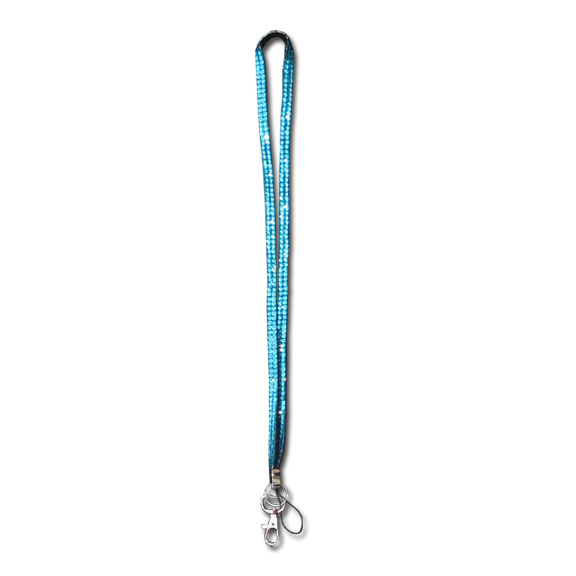 Aqua - Indicolite Rhinestone Lanyard