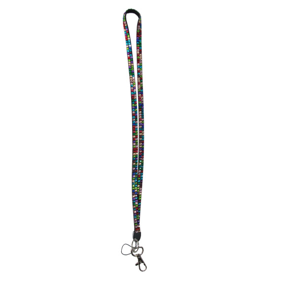 Rainbow - Multi-Color Rhinestone Lanyard