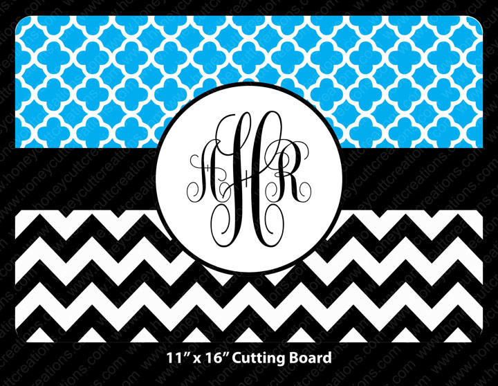 RH-Cutting Board Chevron & Quatrefoil - Large - Click Image to Close