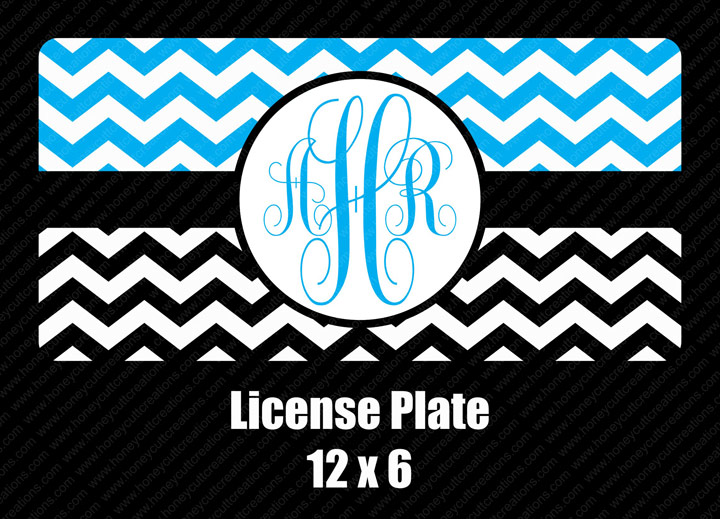 RH-License Plate Chevron Vector - Click Image to Close