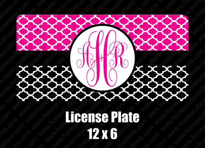 RH-License Plate Quatrefoil Vector