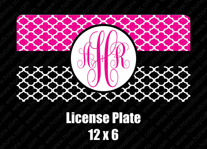 RH-License Plate Quatrefoil Vector - Click Image to Close