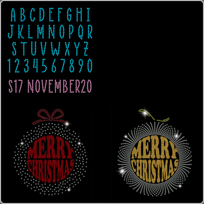 S17 November20 Font and Merry Christmas Ornaments - Click Image to Close