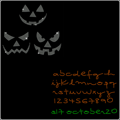 S17 October20 Font and 3 Jack O Lantern Bundle