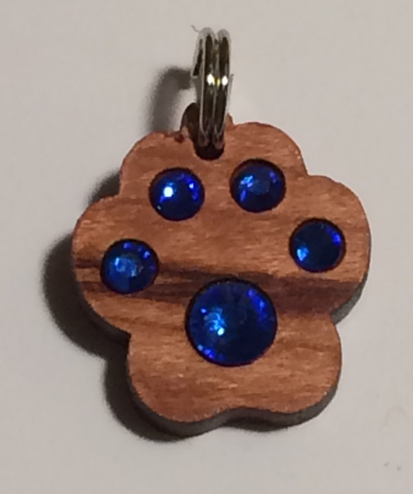 Doggie Paw Pendent Custom Stone