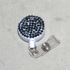 Metallic - Jet Hematite Rhinestone Reel - Click Image to Close