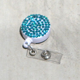 Teal - Blue Zircon Rhinestone Reel - Click Image to Close