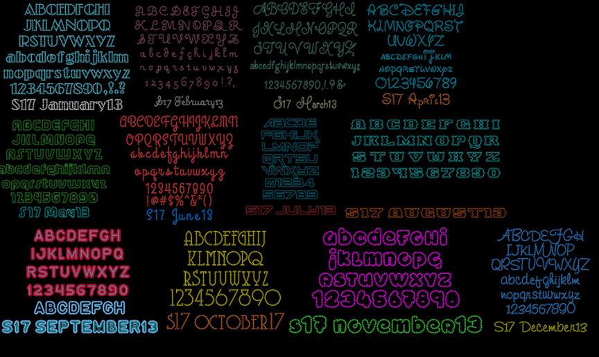 S17 Rhinestone Font Pack 2013 - Click Image to Close