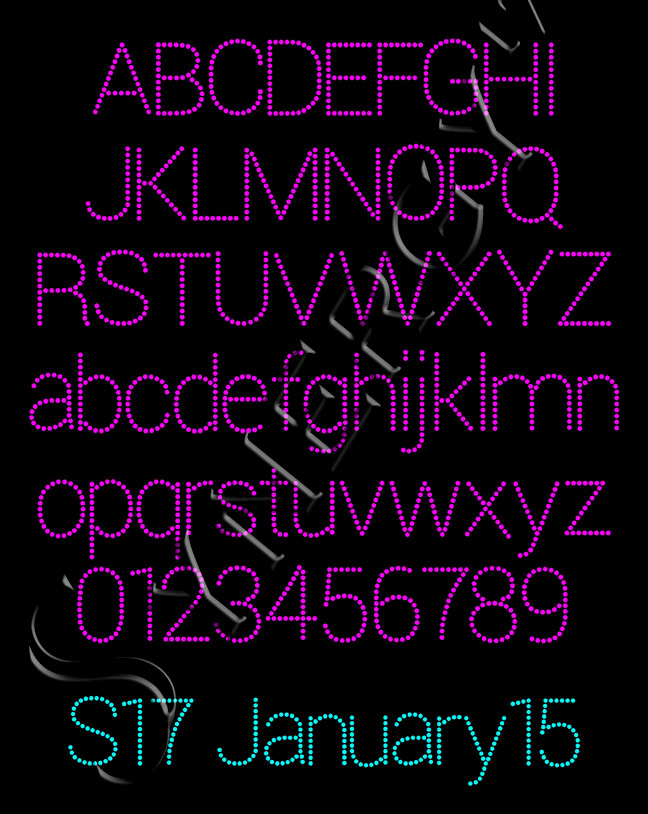 S17 Rhinestone Font Pack 2015