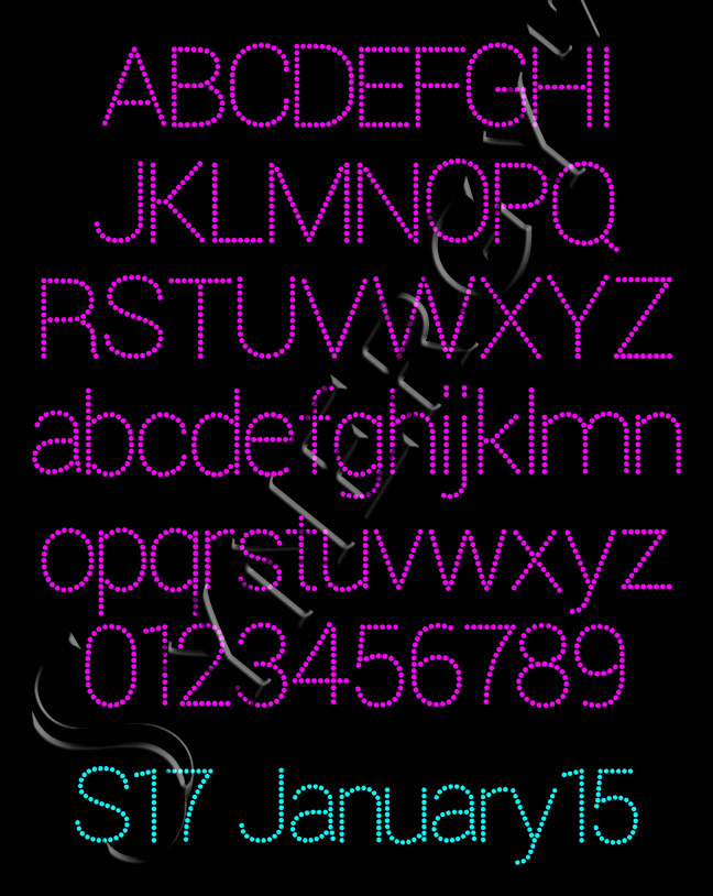 S17 Rhinestone Font Pack 2015 - Click Image to Close