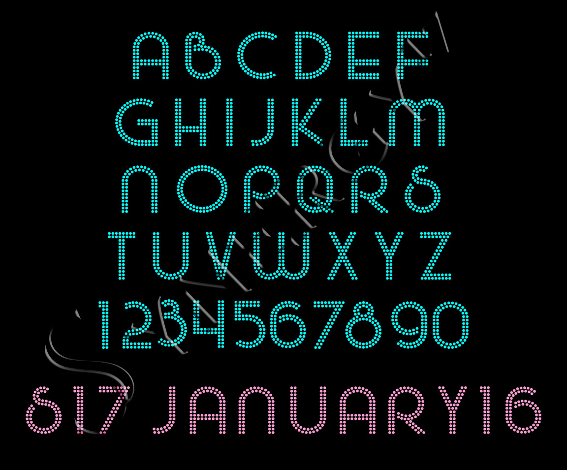 S17 Rhinestone Font Pack 2016