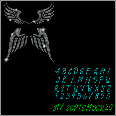 S17 September20 Font and 2 Angel Wings - Click Image to Close