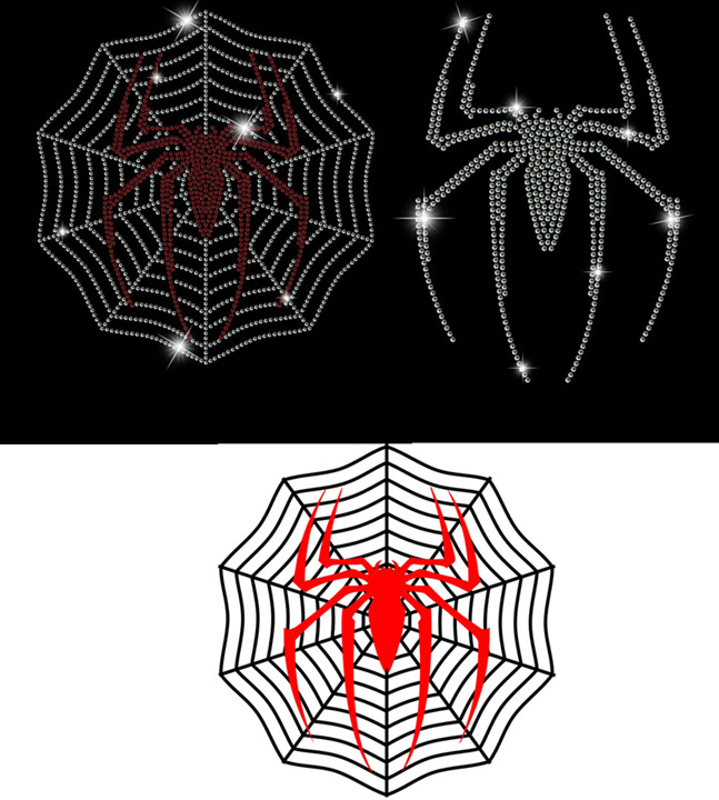 Spiderman Rhinestone and Vinyl Design