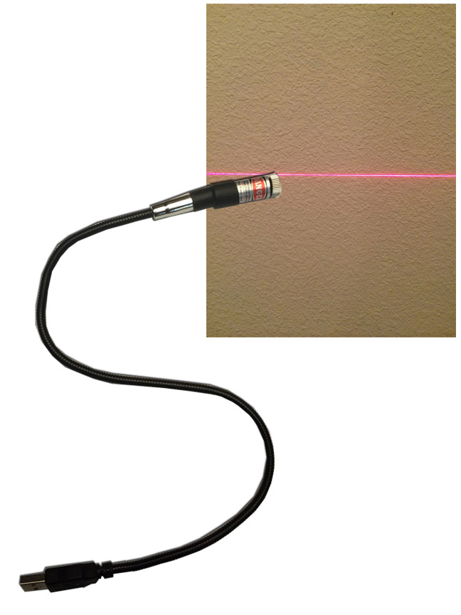 USB with soldered Red Line Laser