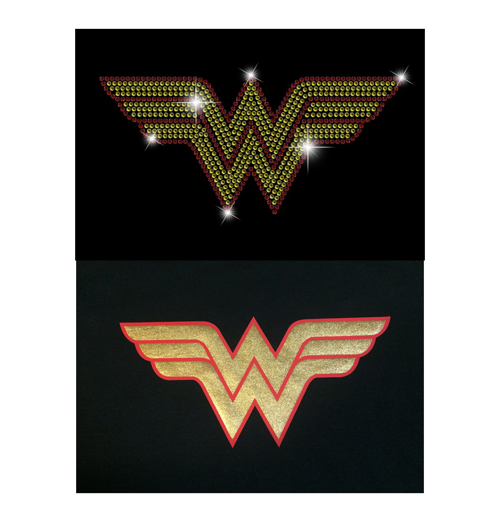 Wonder Woman Rhinestone and Vinyl Design - Click Image to Close